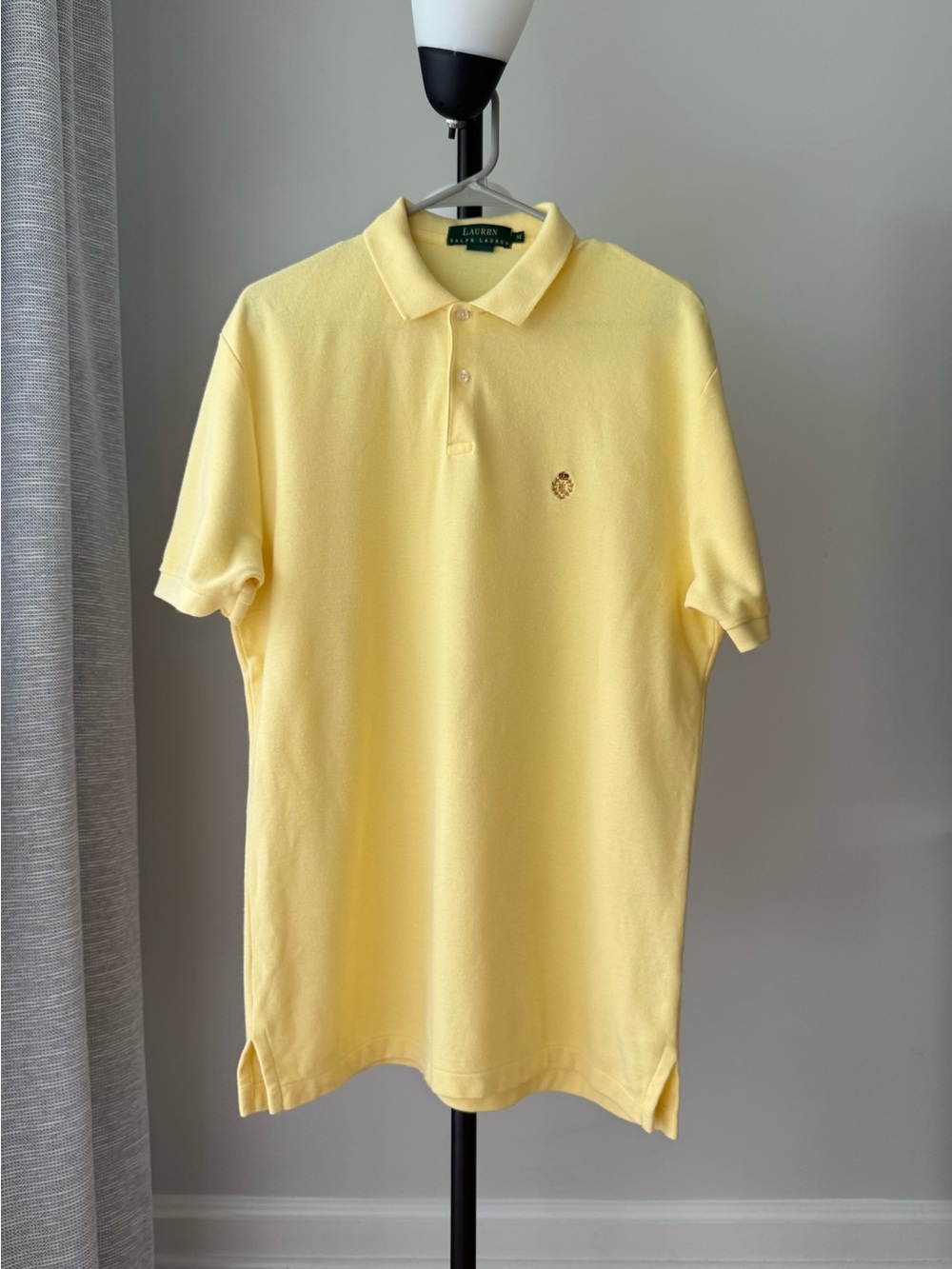 Lauren Ralph Lauren Polo Shirt Men’s M Short Sleeve Yellow LRL Crest